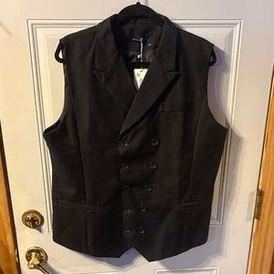 Magemale Black Double-Breasted Vest Size XLarge New With Tags